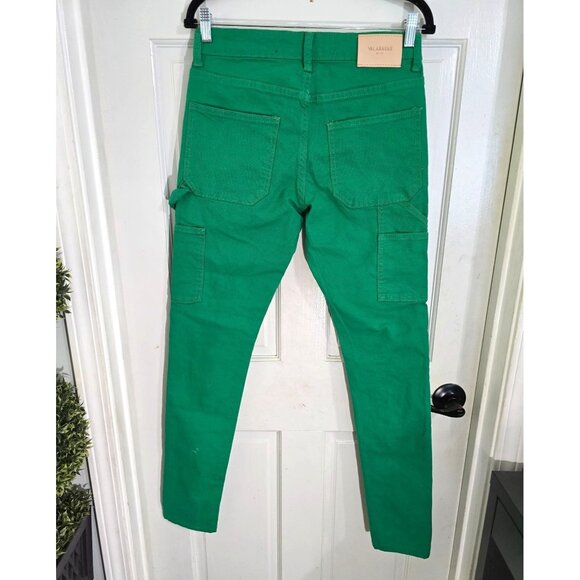 Valabasas Green‎ Slim Fit Cotton/Spandex Mens Trousers Size 30 With Button Fly & - Picture 4 of 13